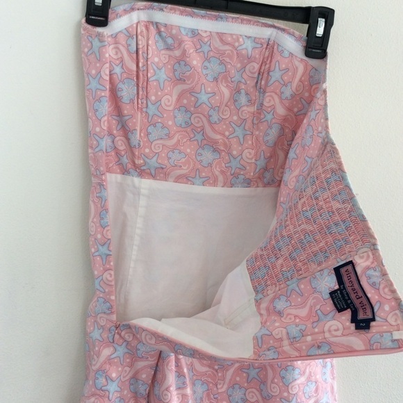 Vineyard Vines pink seahorse strapless dress - Picture 6 of 8